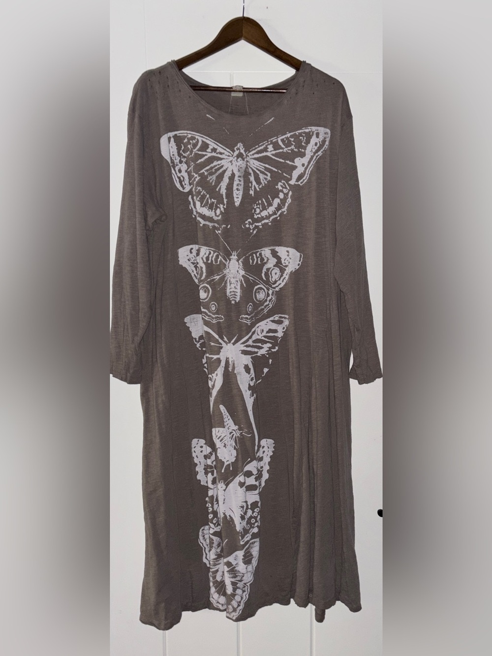 Magnolia Pearl Butterfly Totem Viggo Cotton Jersey Tee Dress Women OSFM NEW